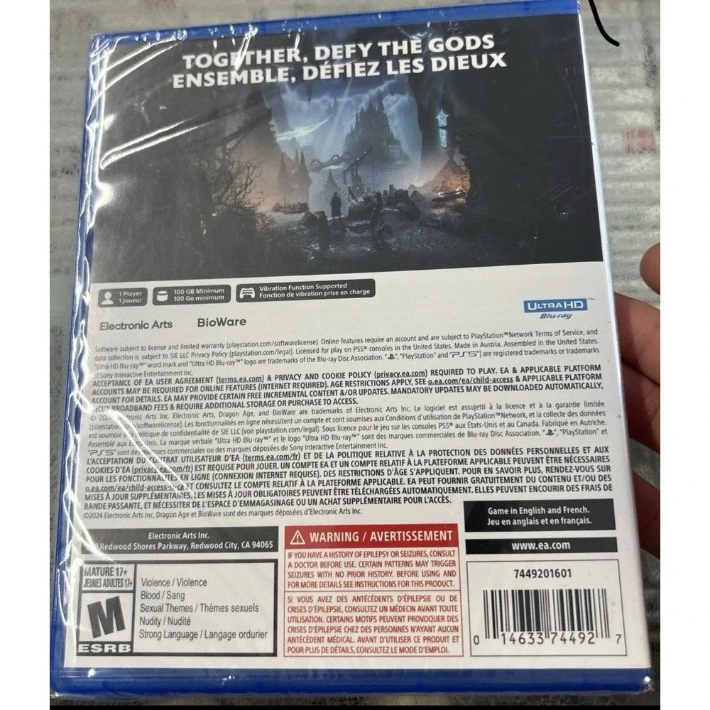 Dragon Age The Veilguard PlayStation 5 PS5 New Factory Sealed 2024 BioWare RPG
